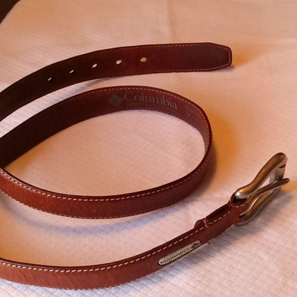 Columbia Leather Belt Size 36"-38" Color: Brown (Unisex) - Picture 3 of 7